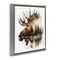 Stupell Industries Moose Antlers Silhouette Floater Framed Canvas Wall Art Design by LSR Design Studio